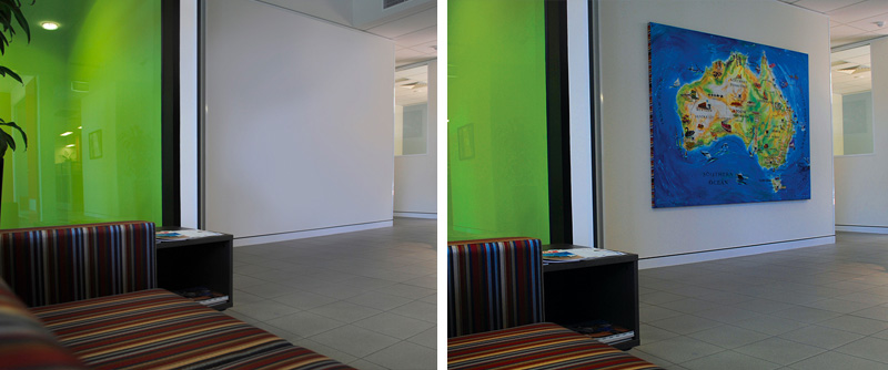 difference in hanging corporate artwork as a business tool 