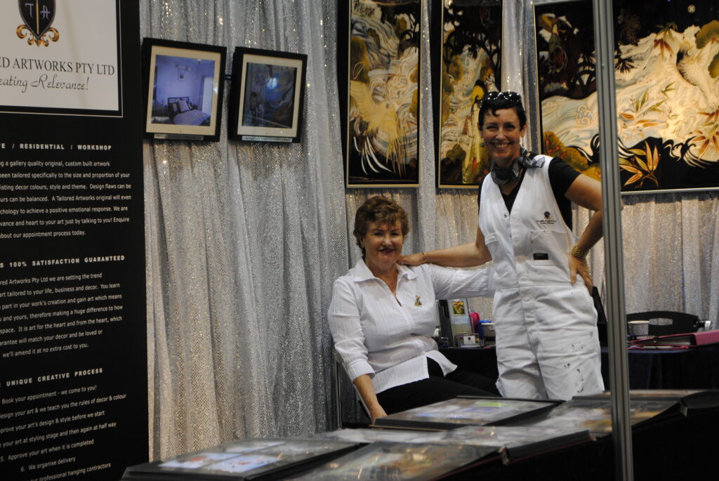 sharron tancred with my mum at Brisbane 2013 march home show